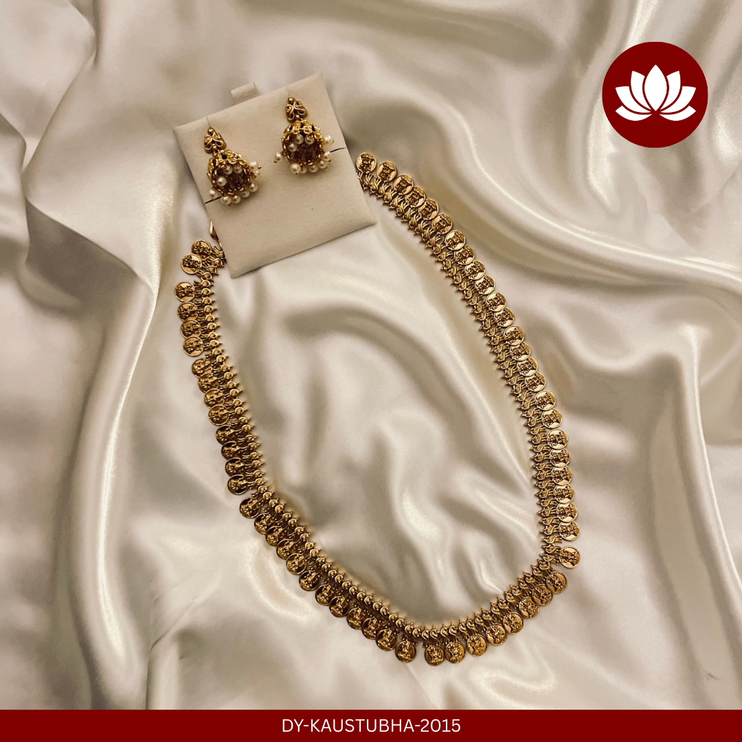 Parampara Series: Dhanalakshmi Traditional Coin Necklace and Earring Set