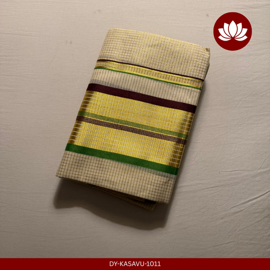 Kasavu Series:Micro check Set Mund Green and Brown,Single,2,8m